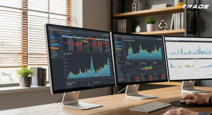 Các số liệu và biểu đồ biến động thương mại Bảng dữ liệu mẫu và biểu đồ diễn biến xu hướng xuất nhập khẩu