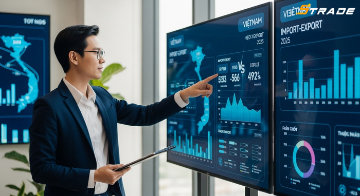 Tổng quan và cập nhật xu hướng xuất nhập khẩu Việt Nam Biểu đồ so sánh số liệu xuất nhập khẩu 2023 và 2025