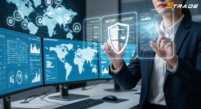 Bảo mật và pháp lý dữ liệu xuất nhập khẩu hải quan Biểu tượng bảo mật dữ liệu xuất nhập khẩu