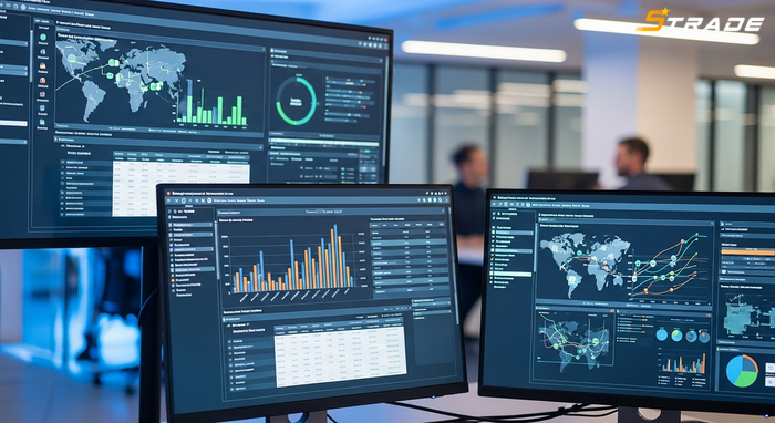 Phần mềm phân tích dữ liệu xuất nhập khẩu hải quan Giao diện phần mềm trực quan hóa số liệu xuất nhập khẩu